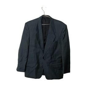Zenio‎ Suit Jacket Blue Houndstooth Multicolor Stripe 40s